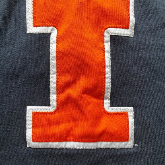 U of ILLINOIS Champion HOCKEY HOODIE 67, size M used once! Lace Hood (mens S) - Picture 11 of 15